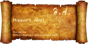 Huppert Ábel névjegykártya