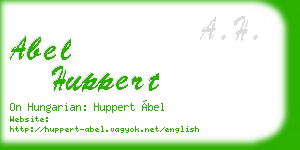 abel huppert business card