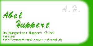 abel huppert business card
